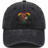 Cute Black Cupid Washed Cotton Baseball Cap Melanin Pride Valentines Day Gift