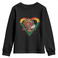 Cute Black Cupid Youth Sweatshirt Melanin Pride Valentines Day Gift - Wonder Print Shop