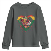 Cute Black Cupid Youth Sweatshirt Melanin Pride Valentines Day Gift - Wonder Print Shop