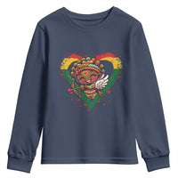 Cute Black Cupid Youth Sweatshirt Melanin Pride Valentines Day Gift - Wonder Print Shop