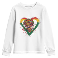 Cute Black Cupid Youth Sweatshirt Melanin Pride Valentines Day Gift - Wonder Print Shop