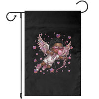 Cute Black Cupid Garden Flag African American Valentines Day Gift - Wonder Print Shop