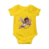 Cute Black Cupid Baby Onesie African American Valentines Day Gift - Wonder Print Shop