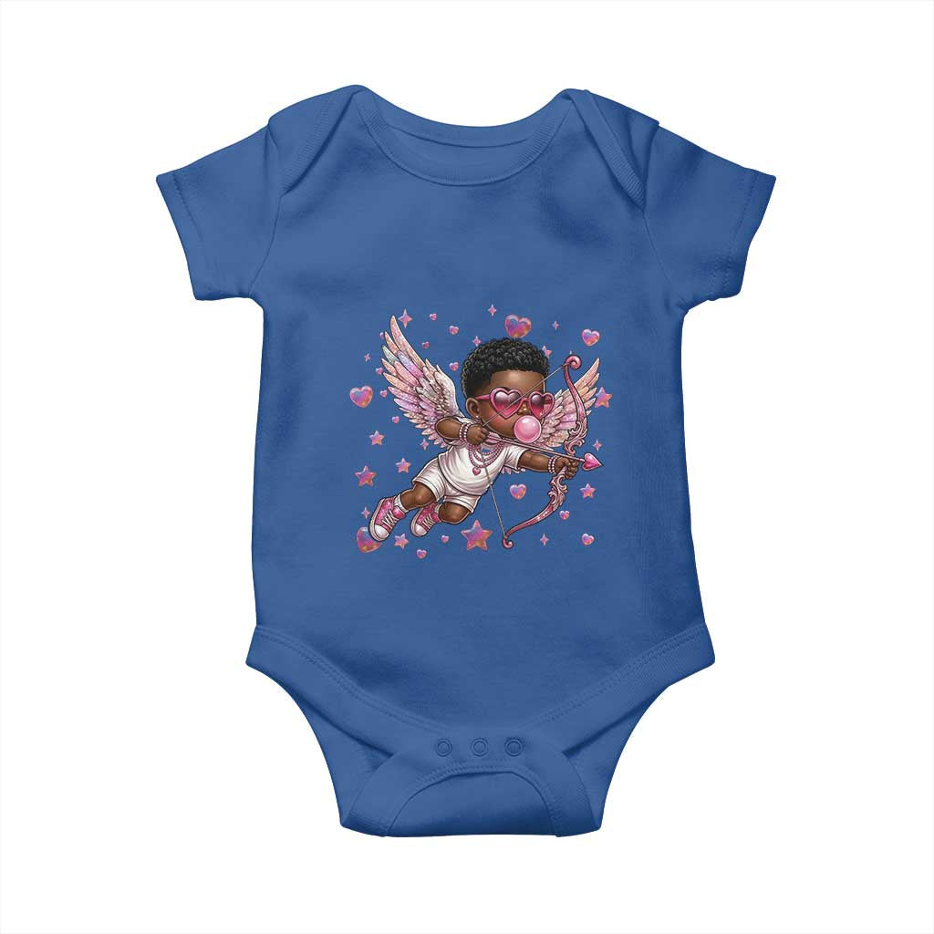 Cute Black Cupid Baby Onesie African American Valentines Day Gift - Wonder Print Shop