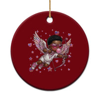 Cute Black Cupid Ceramic Ornament African American Valentines Day Gift - Wonder Print Shop