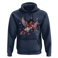 Cute Black Cupid Hoodie African American Valentines Day Gift - Wonder Print Shop