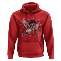 Cute Black Cupid Hoodie African American Valentines Day Gift - Wonder Print Shop