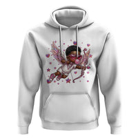 Cute Black Cupid Hoodie African American Valentines Day Gift - Wonder Print Shop