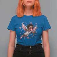 Cute Black Cupid T Shirt For Women African American Valentines Day Gift - Wonder Print Shop