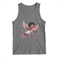 Cute Black Cupid Tank Top African American Valentines Day Gift - Wonder Print Shop