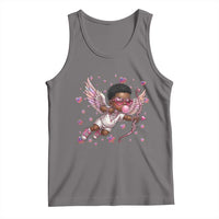 Cute Black Cupid Tank Top African American Valentines Day Gift - Wonder Print Shop