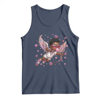Cute Black Cupid Tank Top African American Valentines Day Gift - Wonder Print Shop