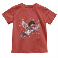 Cute Black Cupid Toddler T Shirt African American Valentines Day Gift - Wonder Print Shop