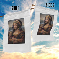 Funny Black Mona Lisa Garden Flag Melanin Queen Black History Month - Wonder Print Shop