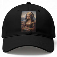 Funny Black Mona Lisa Baseball Cap Melanin Queen Black History Month
