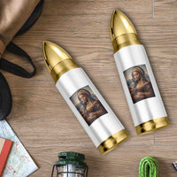 Funny Black Mona Lisa Bullet Tumbler Melanin Queen Black History Month - Wonder Print Shop