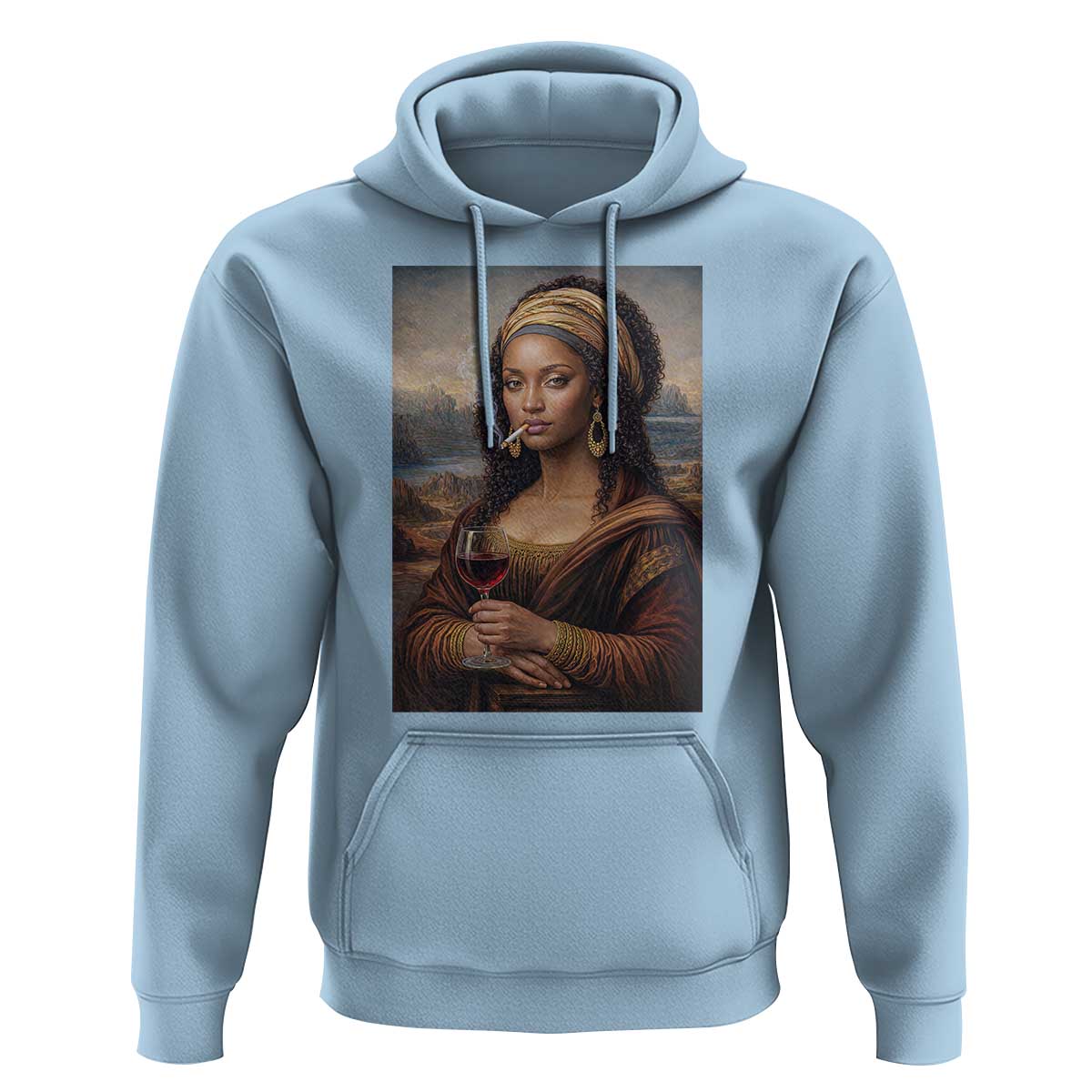 Funny Black Mona Lisa Hoodie Melanin Queen Black History Month - Wonder Print Shop