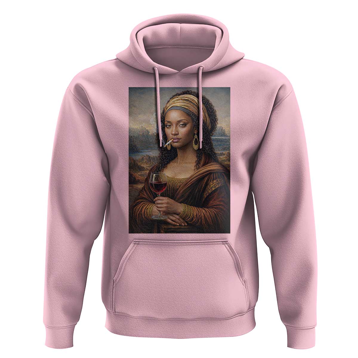 Funny Black Mona Lisa Hoodie Melanin Queen Black History Month - Wonder Print Shop