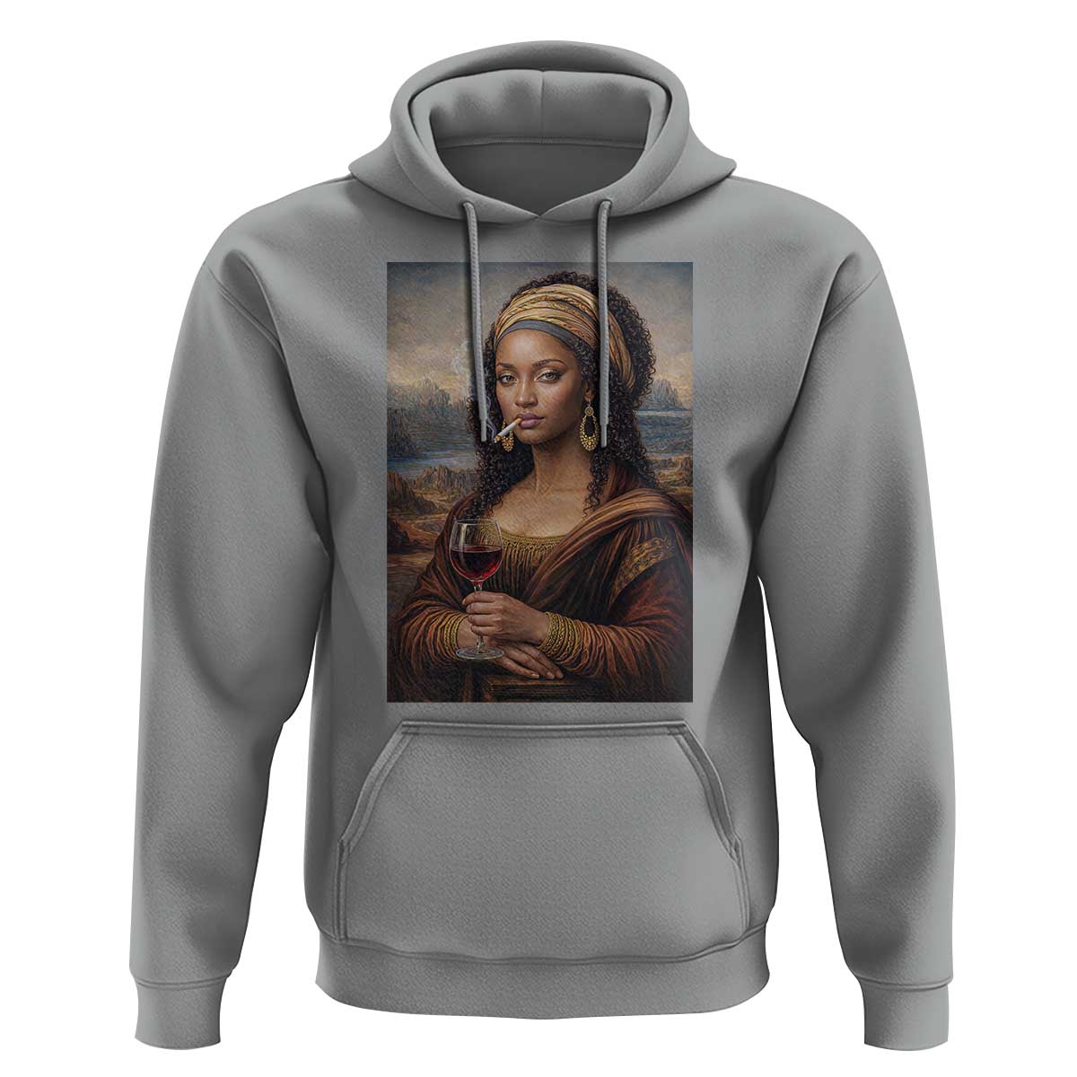 Funny Black Mona Lisa Hoodie Melanin Queen Black History Month - Wonder Print Shop