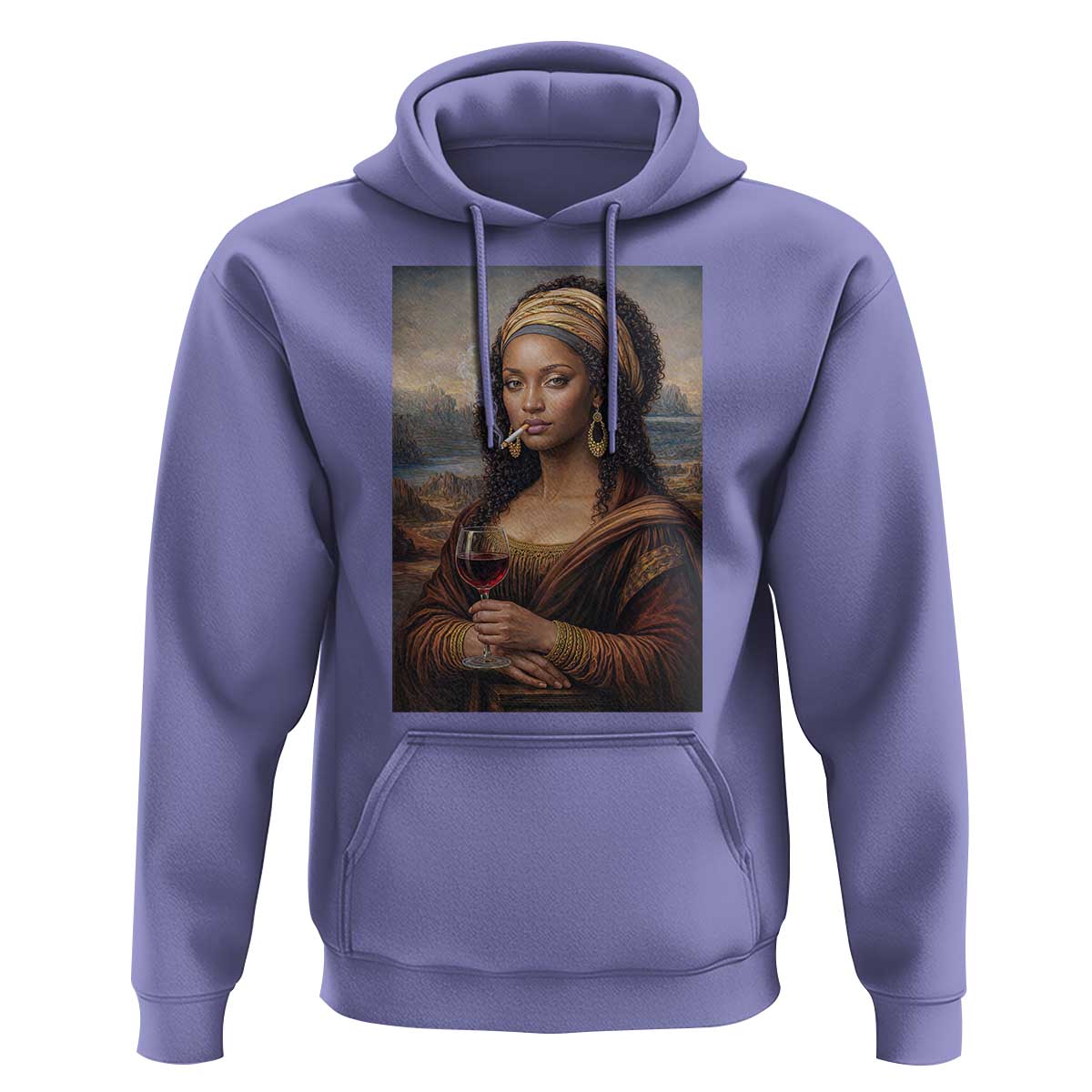 Funny Black Mona Lisa Hoodie Melanin Queen Black History Month - Wonder Print Shop