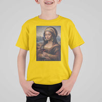 Funny Black Mona Lisa T Shirt For Kid Melanin Queen Black History Month - Wonder Print Shop