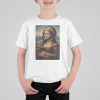 Funny Black Mona Lisa T Shirt For Kid Melanin Queen Black History Month - Wonder Print Shop