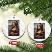 Funny Black Mona Lisa Ceramic Ornament Melanin Queen Black History Month - Wonder Print Shop