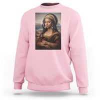 Funny Black Mona Lisa Sweatshirt Melanin Queen Black History Month - Wonder Print Shop