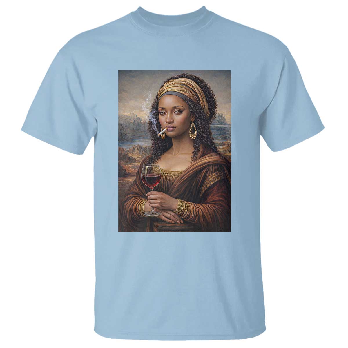 Funny Black Mona Lisa T Shirt Melanin Queen Black History Month - Wonder Print Shop