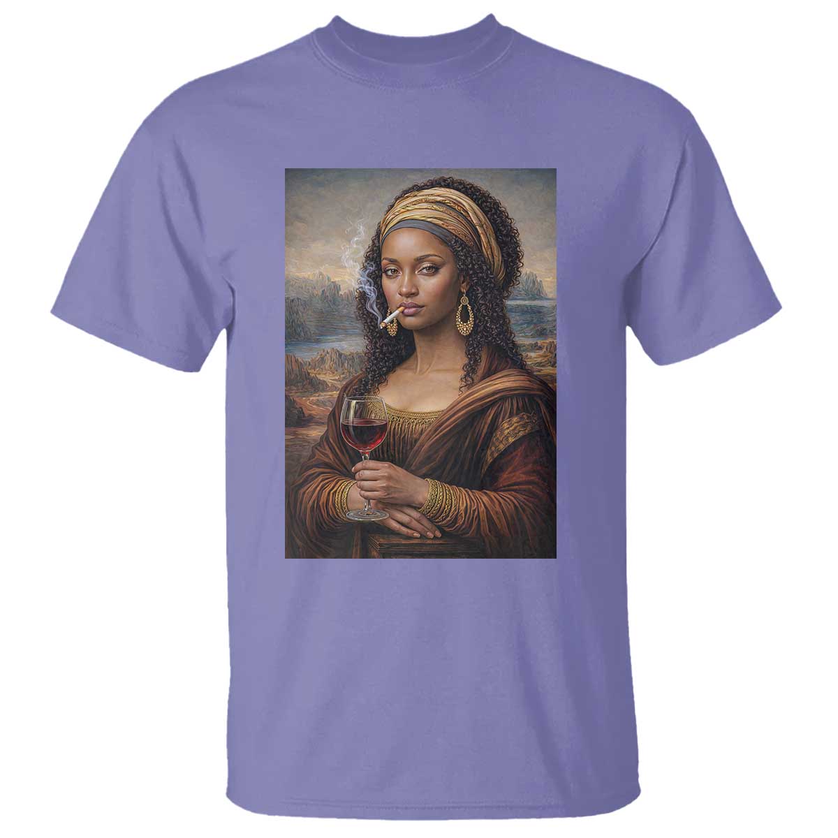 Funny Black Mona Lisa T Shirt Melanin Queen Black History Month - Wonder Print Shop