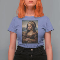 Funny Black Mona Lisa T Shirt For Women Melanin Queen Black History Month - Wonder Print Shop