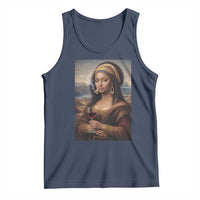 Funny Black Mona Lisa Tank Top Melanin Queen Black History Month - Wonder Print Shop