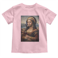 Funny Black Mona Lisa Toddler T Shirt Melanin Queen Black History Month - Wonder Print Shop