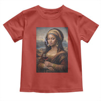 Funny Black Mona Lisa Toddler T Shirt Melanin Queen Black History Month - Wonder Print Shop