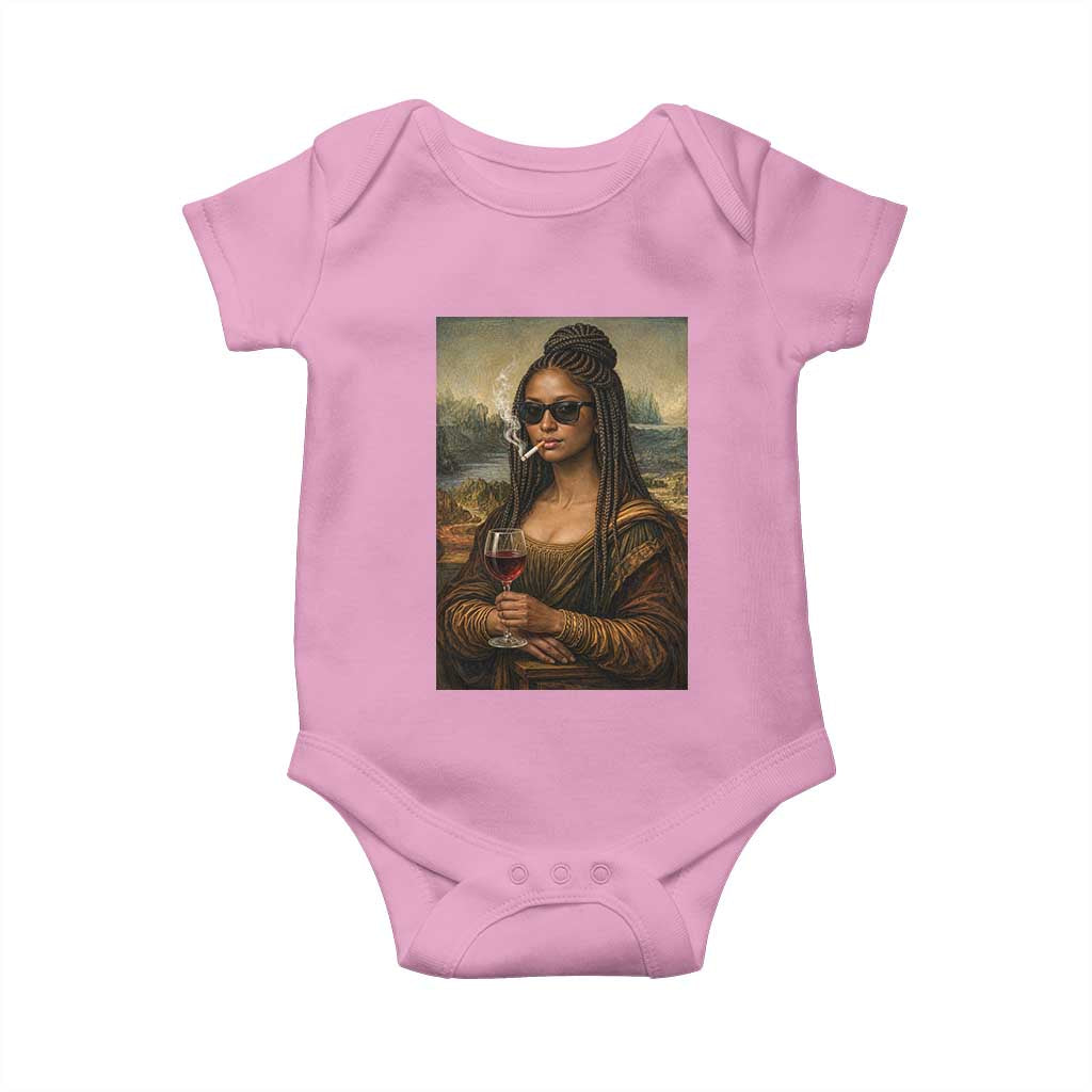 Black Mona Lisa African American Baby Onesie Black History Month - Wonder Print Shop