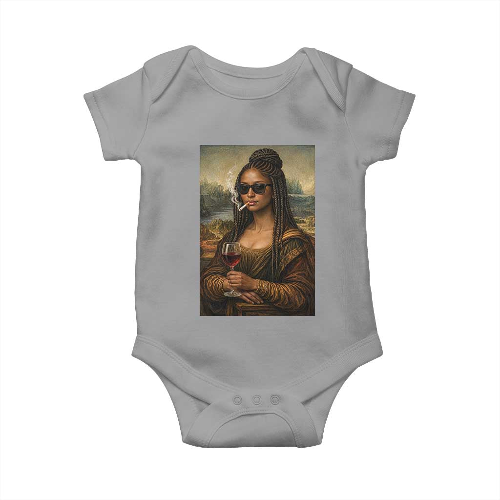 Black Mona Lisa African American Baby Onesie Black History Month - Wonder Print Shop
