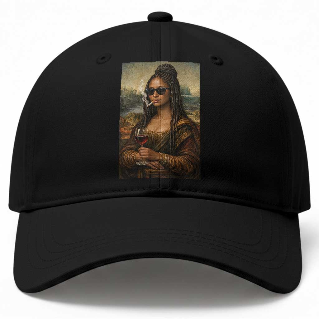 Black Mona Lisa African American Baseball Cap Black History Month