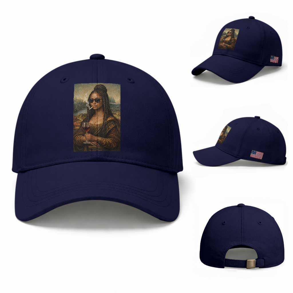 Black Mona Lisa African American Baseball Cap Black History Month
