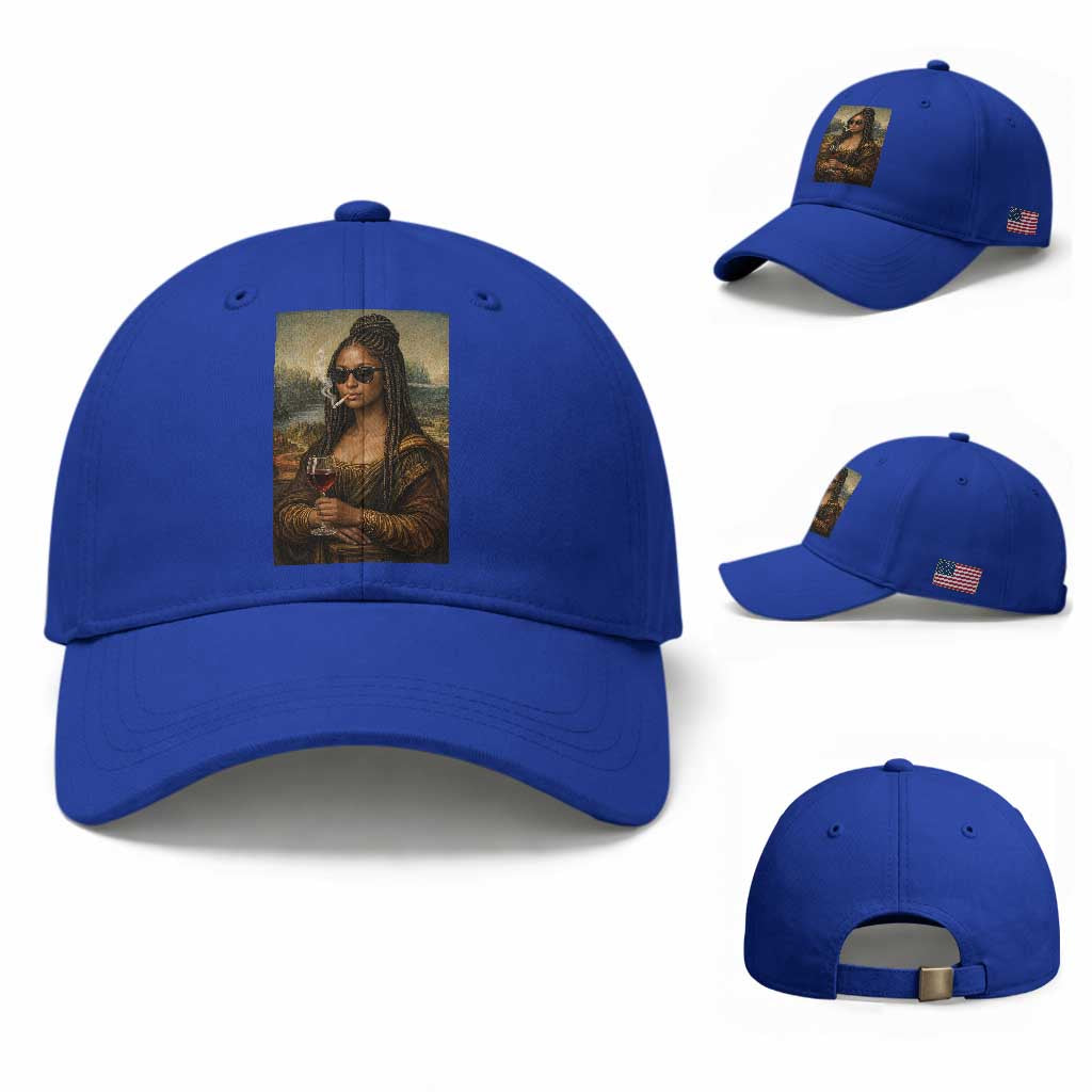 Black Mona Lisa African American Baseball Cap Black History Month