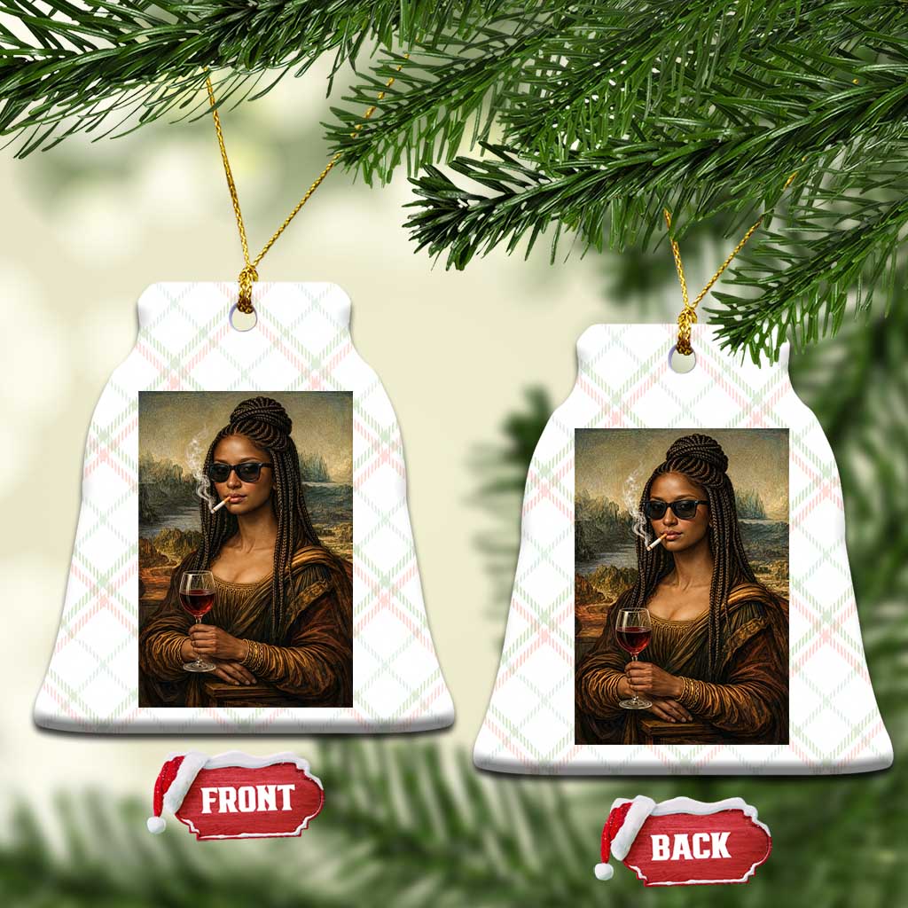 Black Mona Lisa African American Ceramic Ornament Black History Month - Wonder Print Shop