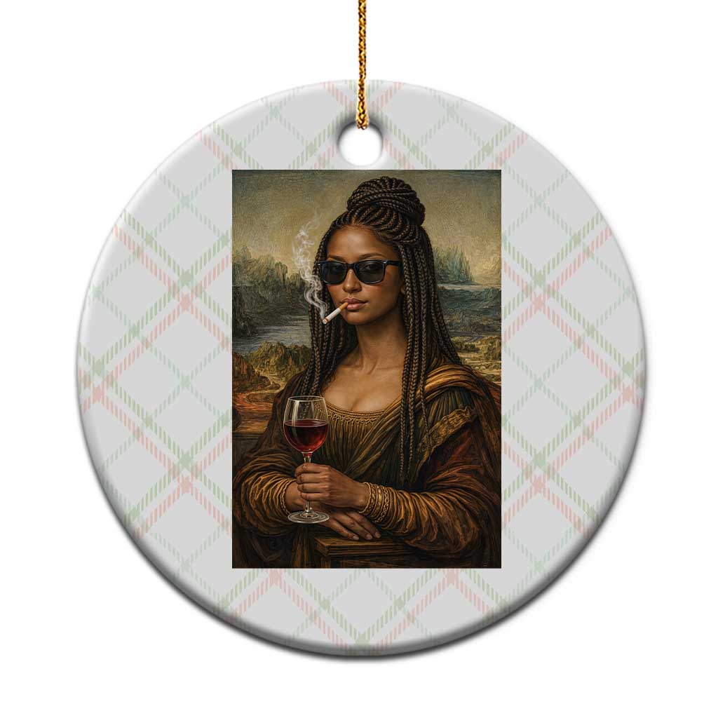Black Mona Lisa African American Ceramic Ornament Black History Month - Wonder Print Shop