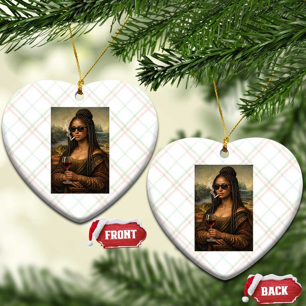Black Mona Lisa African American Ceramic Ornament Black History Month - Wonder Print Shop