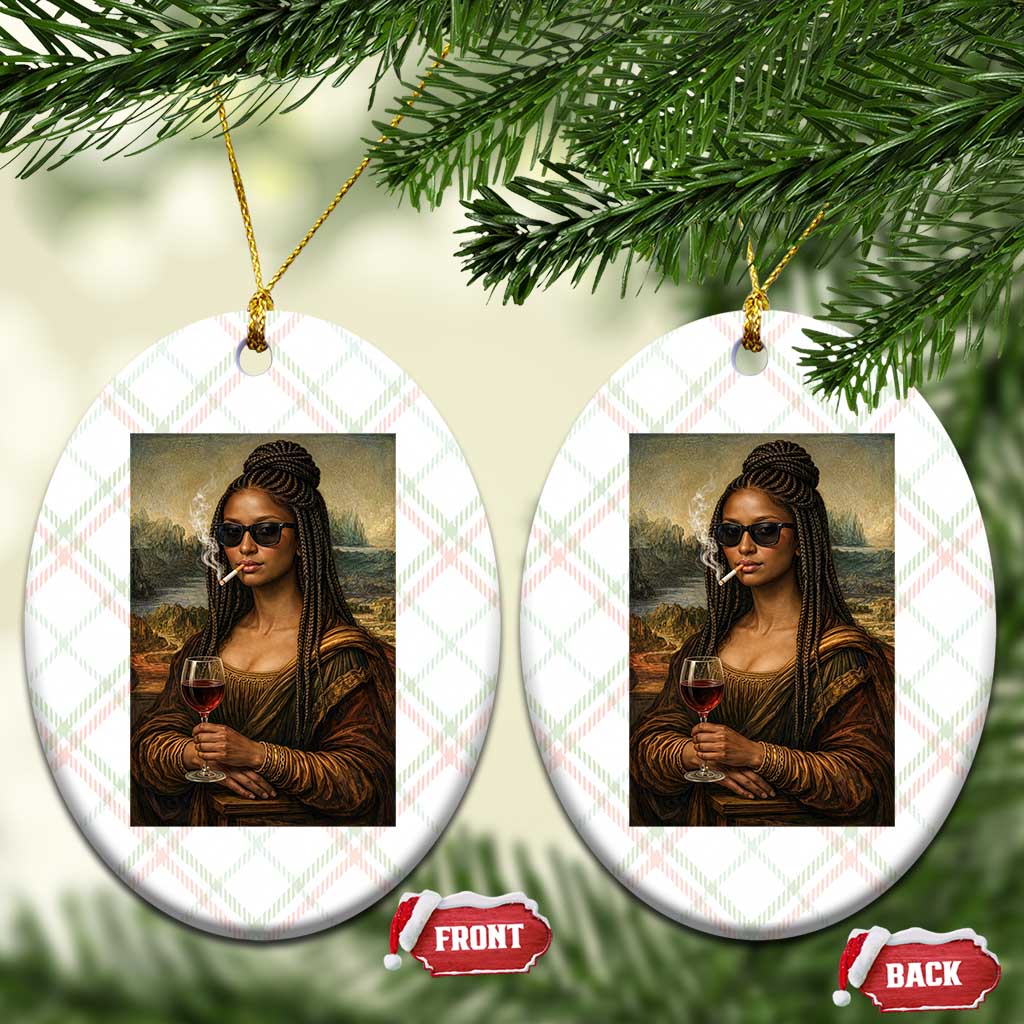 Black Mona Lisa African American Ceramic Ornament Black History Month - Wonder Print Shop