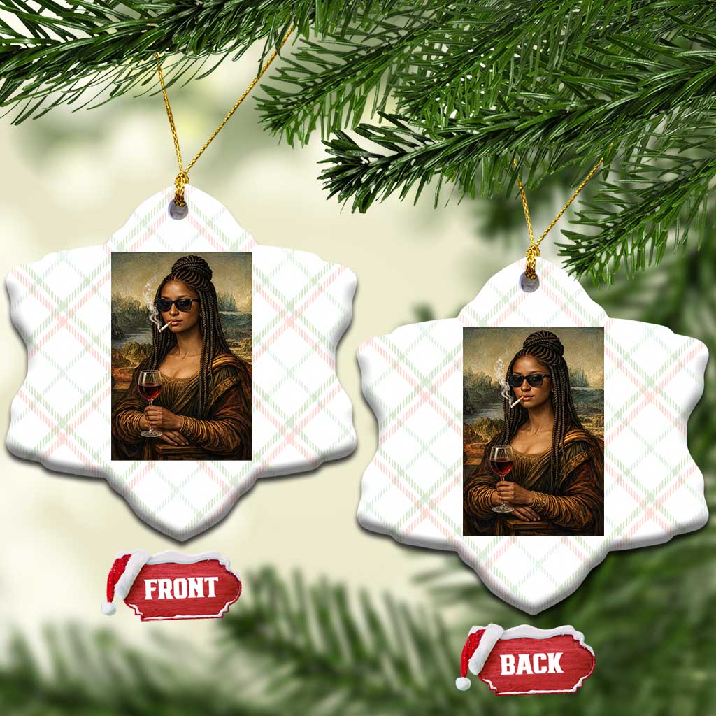 Black Mona Lisa African American Ceramic Ornament Black History Month - Wonder Print Shop