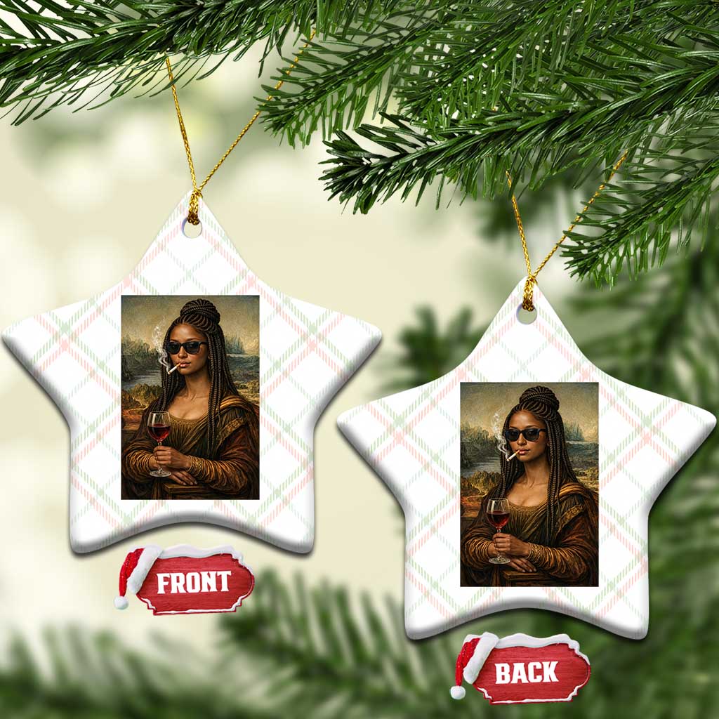 Black Mona Lisa African American Ceramic Ornament Black History Month - Wonder Print Shop