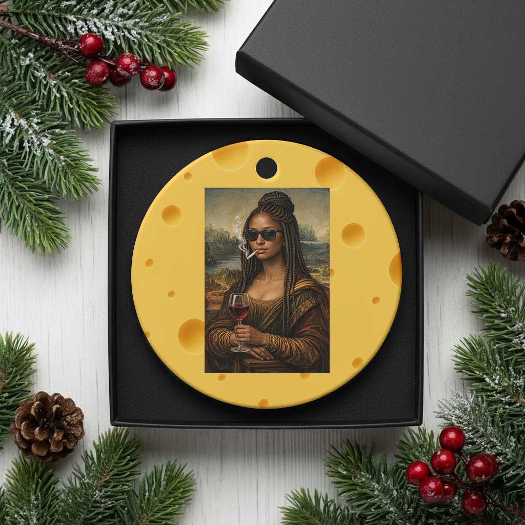 Black Mona Lisa African American Ceramic Ornament Black History Month - Wonder Print Shop