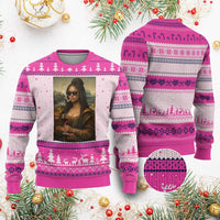 Black Mona Lisa African American Ugly Christmas Sweater Black History Month - Wonder Print Shop