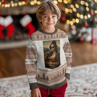 Black Mona Lisa African American Ugly Christmas Sweater Black History Month - Wonder Print Shop