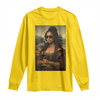 Black Mona Lisa African American Long Sleeve Shirt Black History Month - Wonder Print Shop