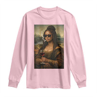 Black Mona Lisa African American Long Sleeve Shirt Black History Month - Wonder Print Shop